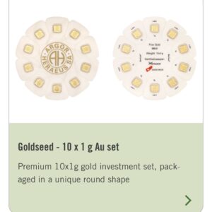 Argor-Heraeus Goldseed 10 × 1 г инвестиционен комплект 999.9
