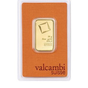 Valcambi Suisse 20 г златно кюлче 999.9