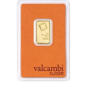 Valcambi Suisse 5 г златно кюлче 999.9