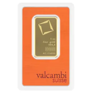 Valcambi Suisse 1 oz златно кюлче 999.9