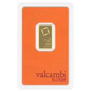 Valcambi Suisse 5 г златно кюлче 999.9