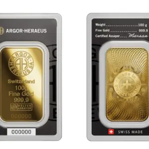 Argor-Heraeus Minted Classic 100 г златно кюлче 999.9