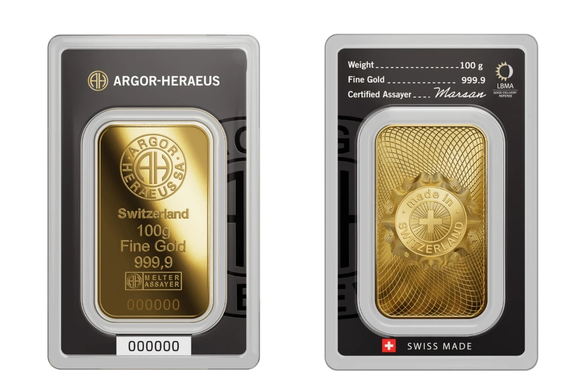 Argor-Heraeus Minted Classic 100 г златно кюлче 999.9