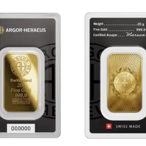 Argor-Heraeus Minted Classic 20 г златно кюлче 999.9