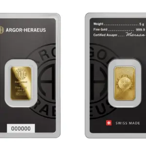Argor-Heraeus Minted Classic 5 г златно кюлче 999.9