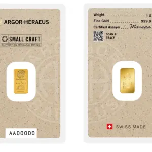 Argor-Heraeus Small Craft 1 г златно кюлче 999.9