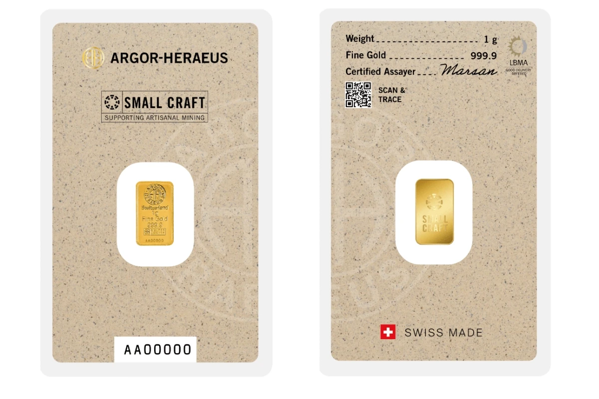 Argor-Heraeus Small Craft 1 г златно кюлче 999.9