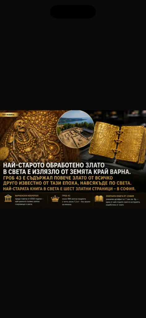Информационна графика: най-старото обработено злато в света е открито край Варна