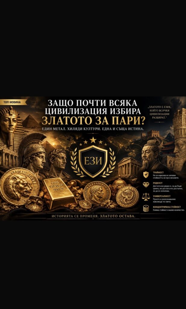 ЗАЩО ПОЧТИ ВСЯКА ЦИВИЛИЗАЦИЯ ИЗБИРА ЗЛАТОТО ЗА ПАРИ?