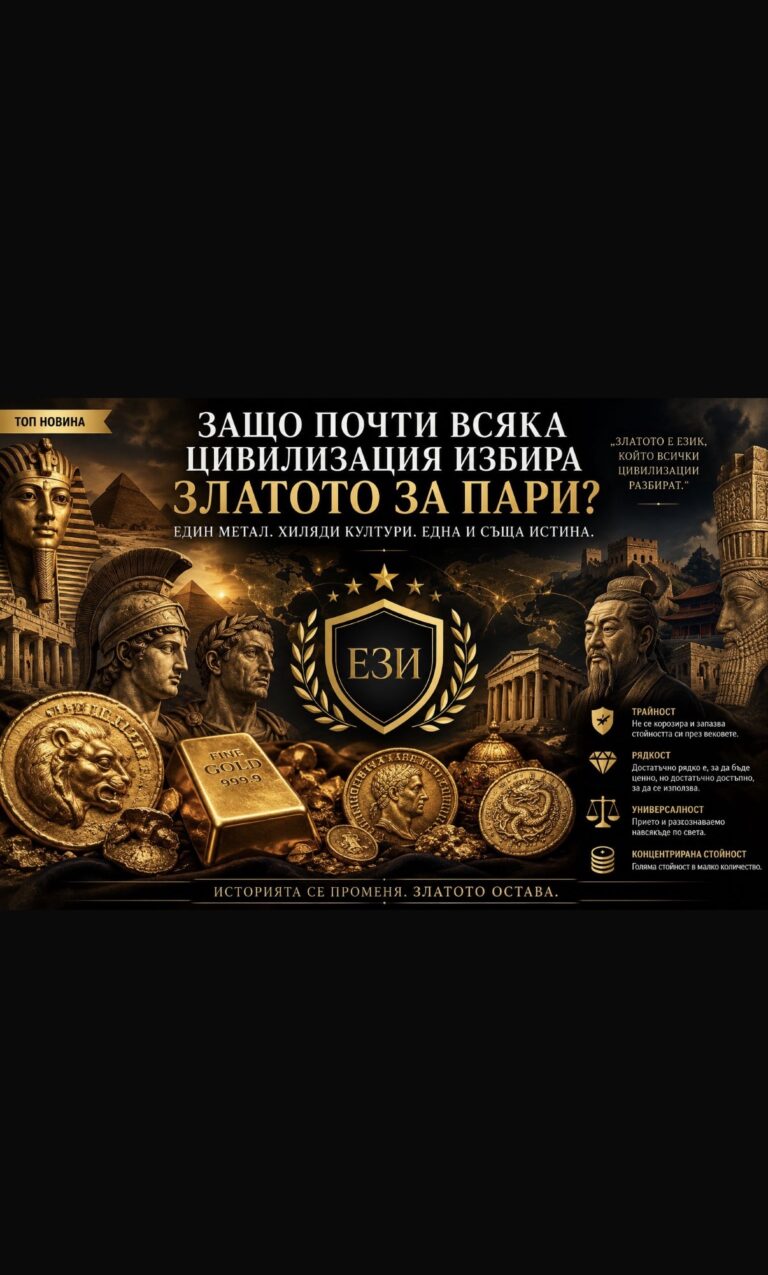 ЗАЩО ПОЧТИ ВСЯКА ЦИВИЛИЗАЦИЯ ИЗБИРА ЗЛАТОТО ЗА ПАРИ?