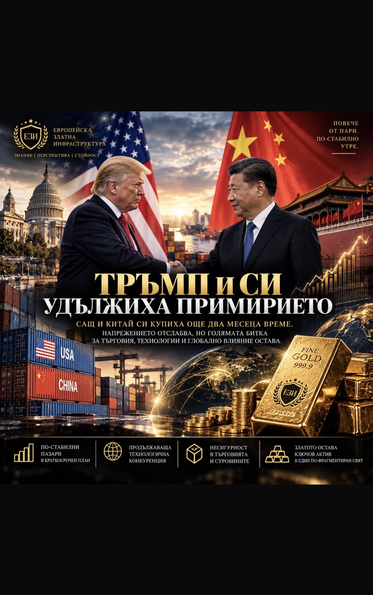 ТРЪМП И СИ УДЪЛЖИХА ПРИМИРИЕТО: НО ГОЛЯМАТА БИТКА МЕЖДУ САЩ И КИТАЙ ОСТАВА