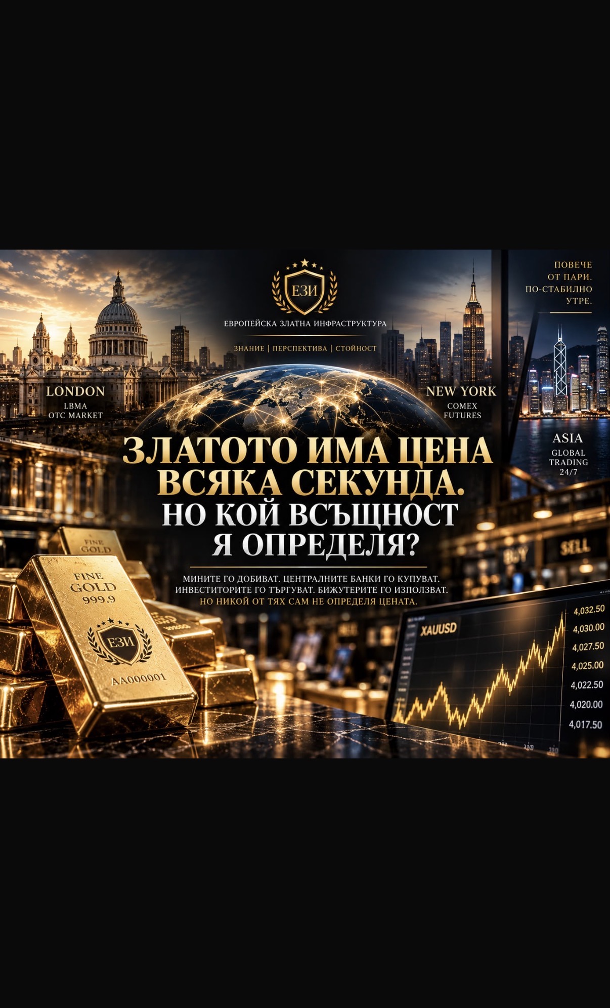 ЗЛАТОТО ИМА ЦЕНА ВСЯКА СЕКУНДА. НО КОЙ ВСЪЩНОСТ Я ОПРЕДЕЛЯ?